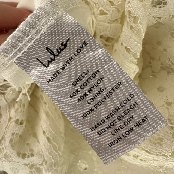 Lulus Remarkable White Sheer Lace Short Sleeve Mini Dress Size XS - Picture 5 of 5